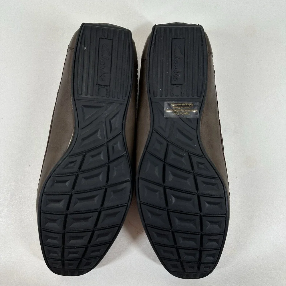 Clark's‎ Moc Toe slip on men's shoes size 10 M 659352 Two tone brown black